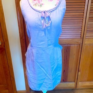 Calypso-Lavender Linen Pocket Dress